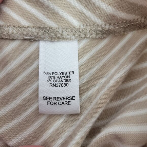 Cato Women's Beige and White Striped Stretchy Maxi Skirt in a Size Large - Picture 8 of 11